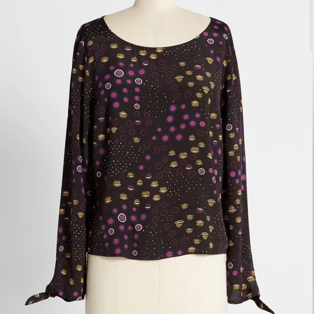 NWT ModCloth “Astro-blast” Scoop Neck Top